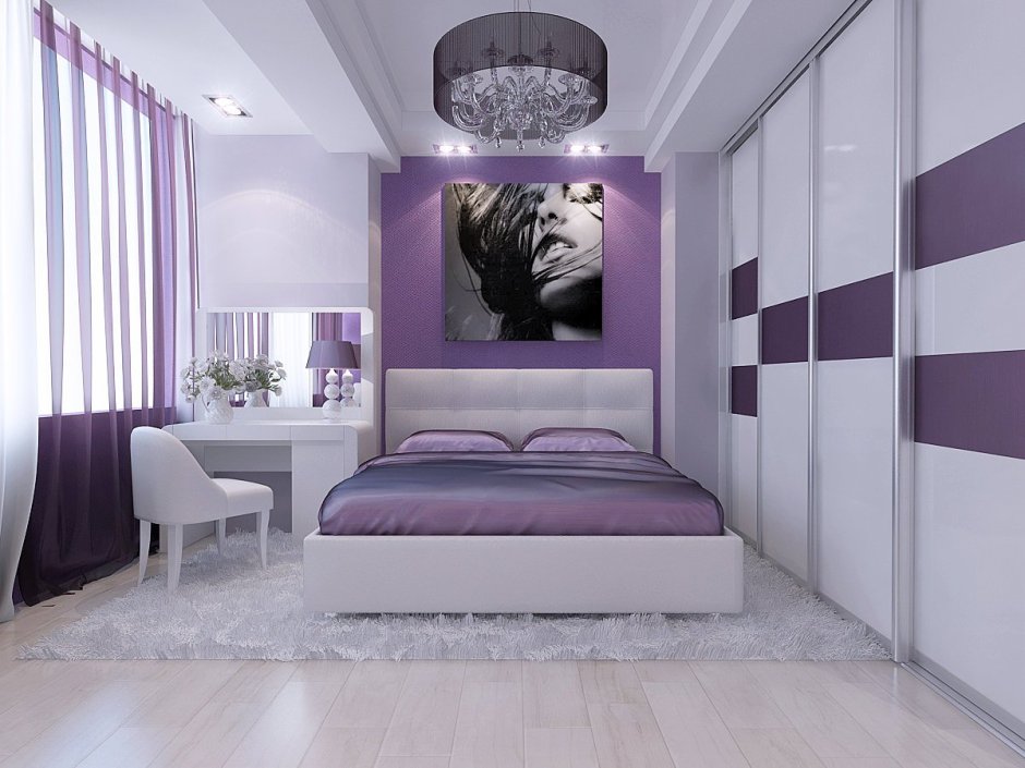 Серо фиолетовые стены