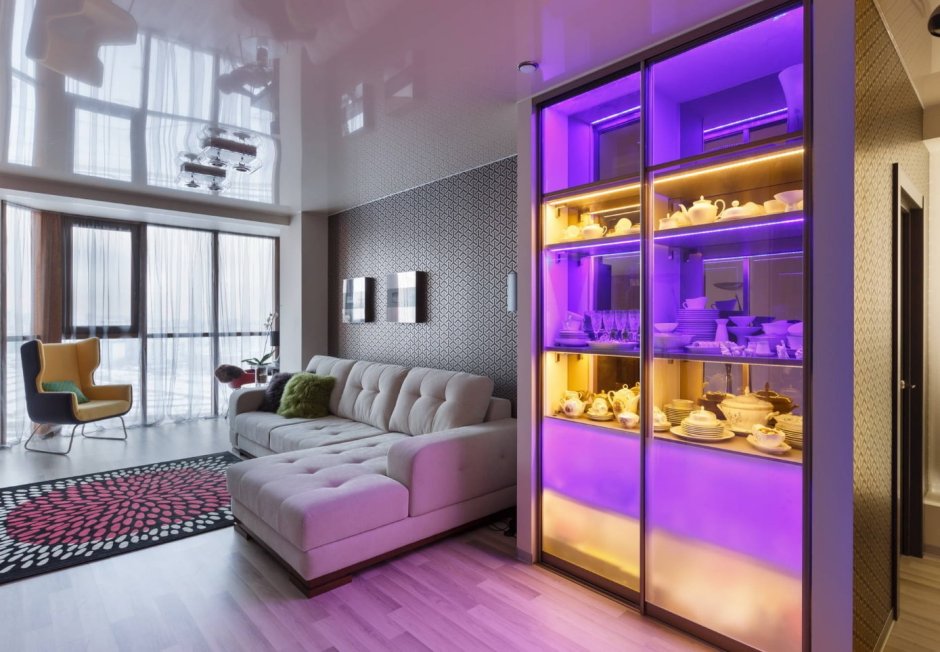 Комнаты с фиолетовой мебелью