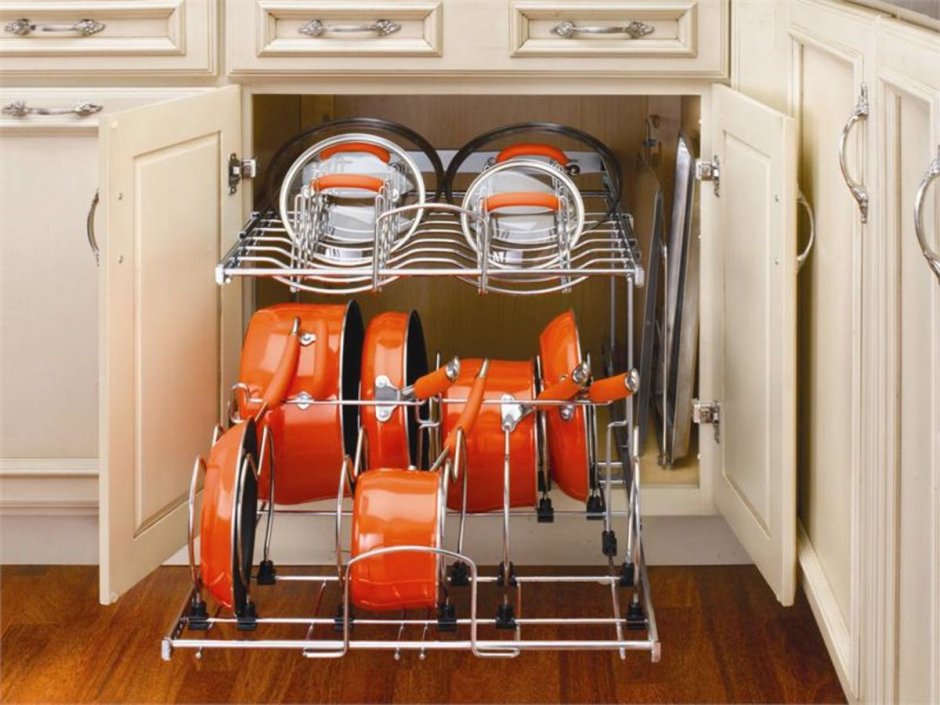 Выдвижная система padella для хранения сковородок