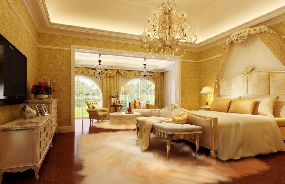 Комната в золотом стиле