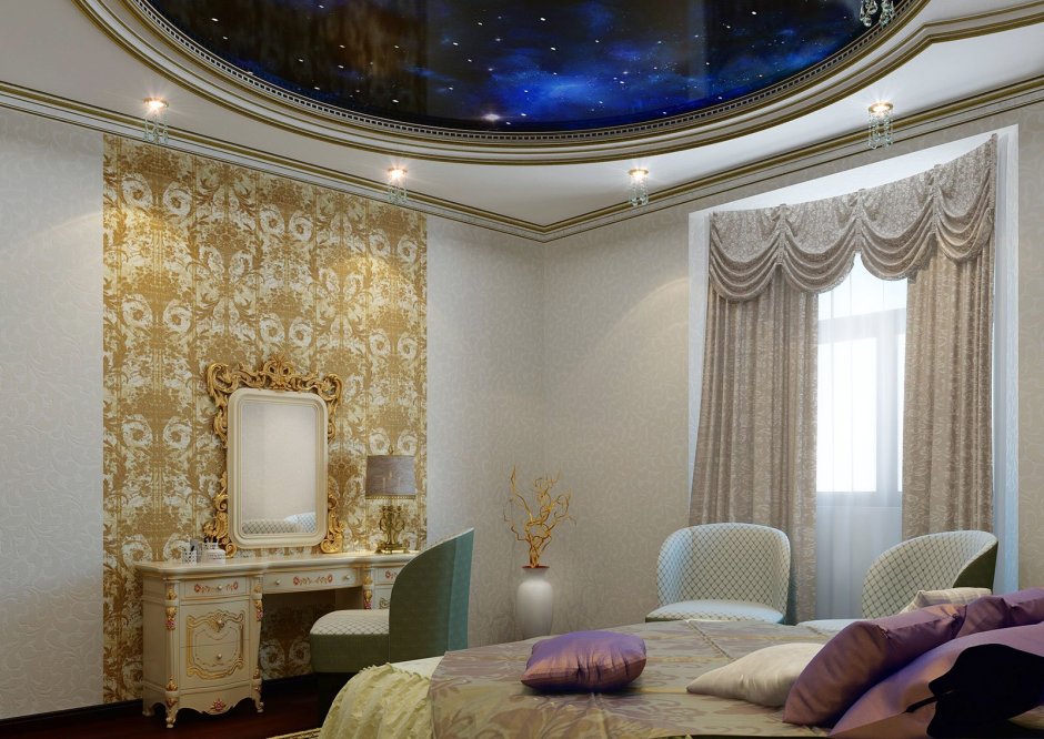 Люстры для спальни в классическом стиле в интерьере