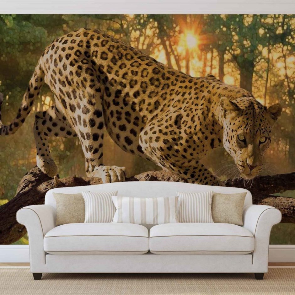 Фотообои на стену леопард