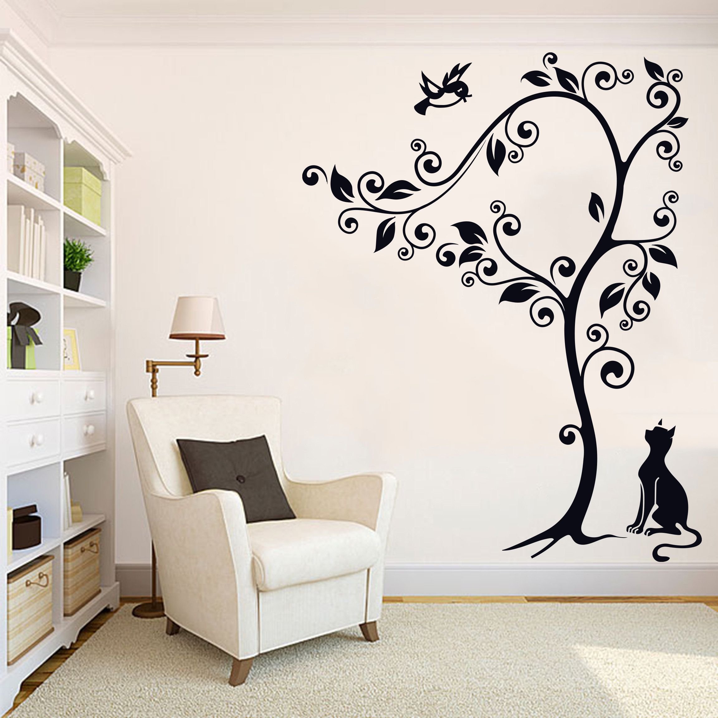 Наклейка на стену для гостиной/спальни/жирафа/слона/Сафари/джунглей/детской | AliExpress