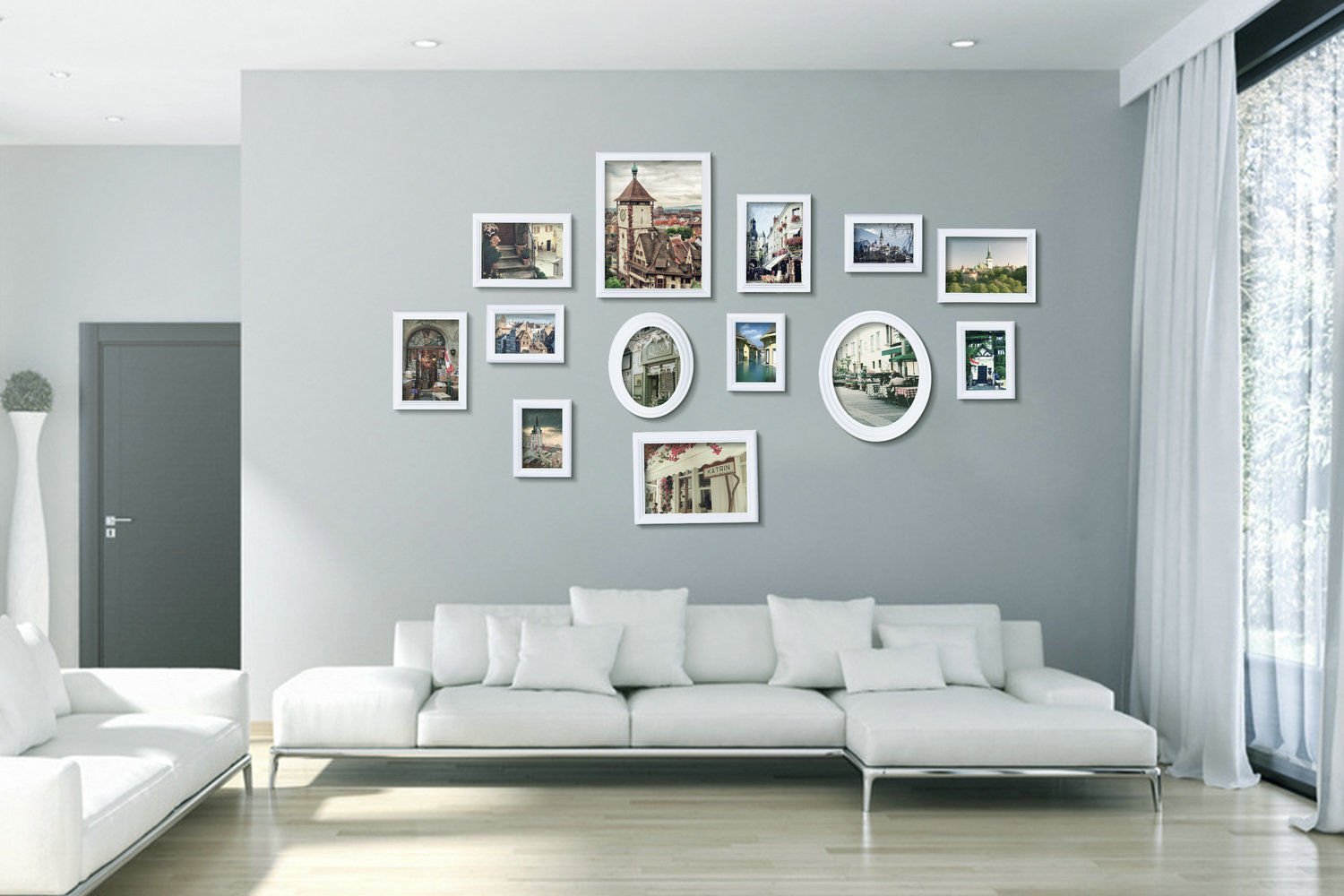 Как красиво развесить фотографии на стене без рамок распечатанные