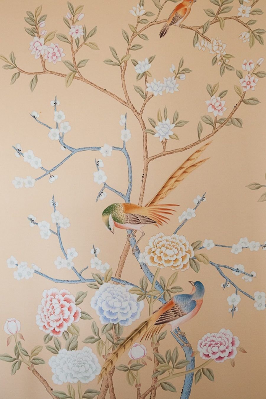 Фреска с птицами для стен