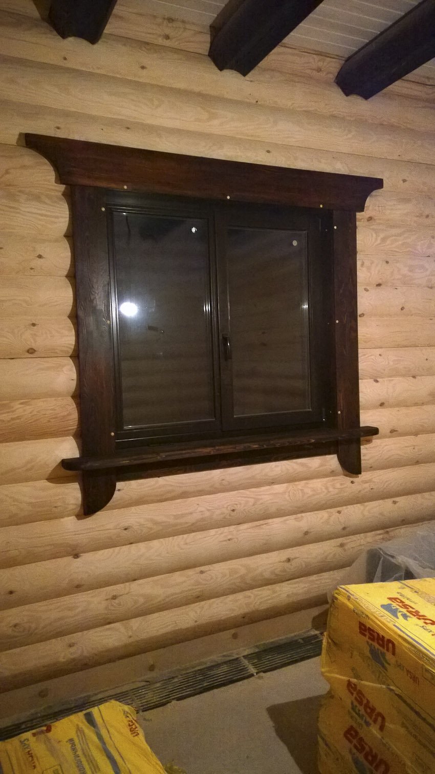 Доборы на окна в деревянном доме