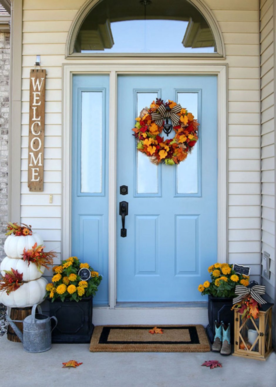 Осенний декор входной двери