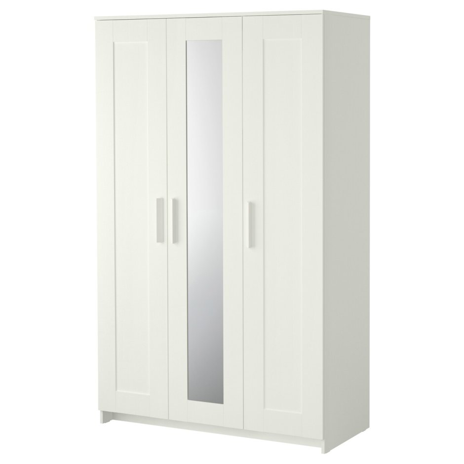 Brimnes БРИМНЭС шкаф платяной 3-дверный, белый117x190 см