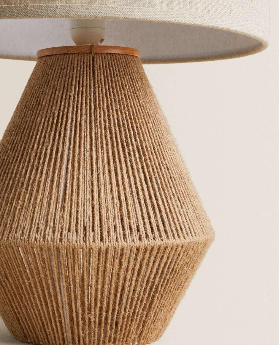 Zara Home лампа из джута