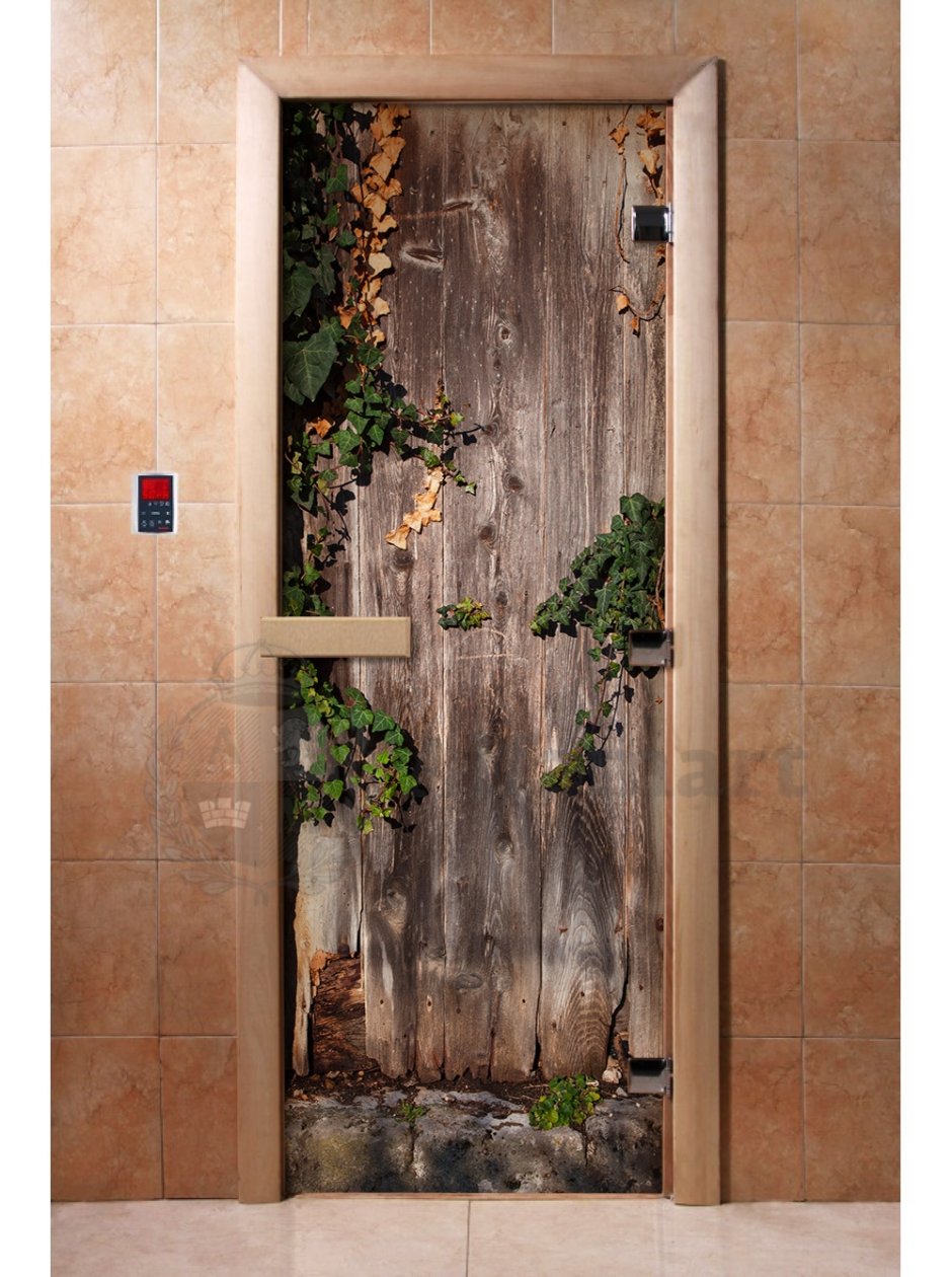 Дверь стеклянная DOORWOOD для бани с фотопечатью a022
