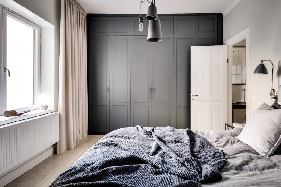 Шкаф в скандинавском стиле в спальню