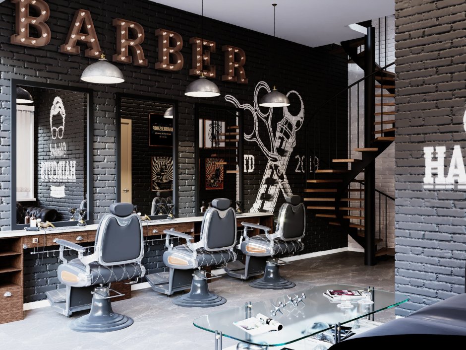 Barbershop в стиле лофт