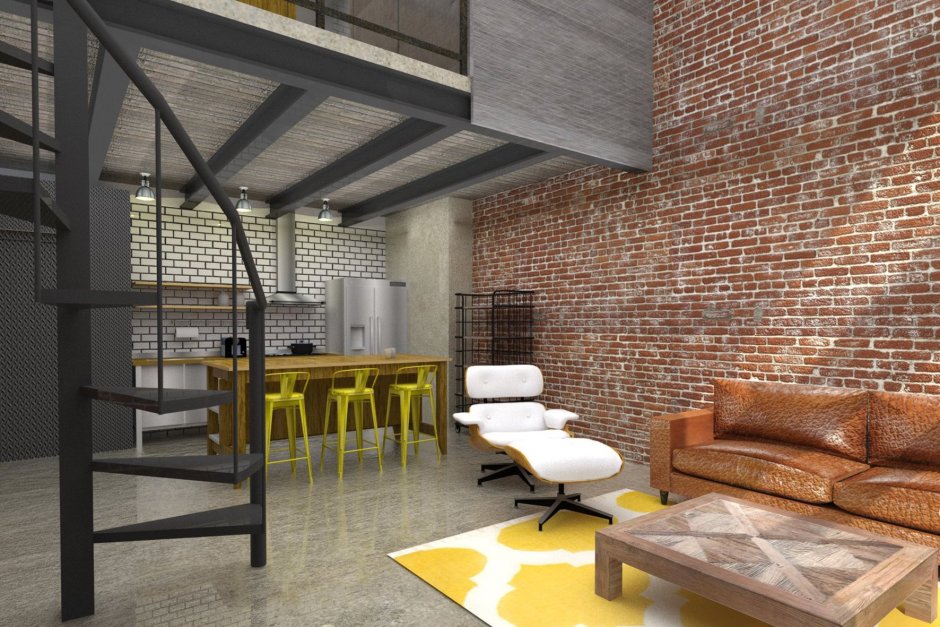 Игровой лофт интерьер