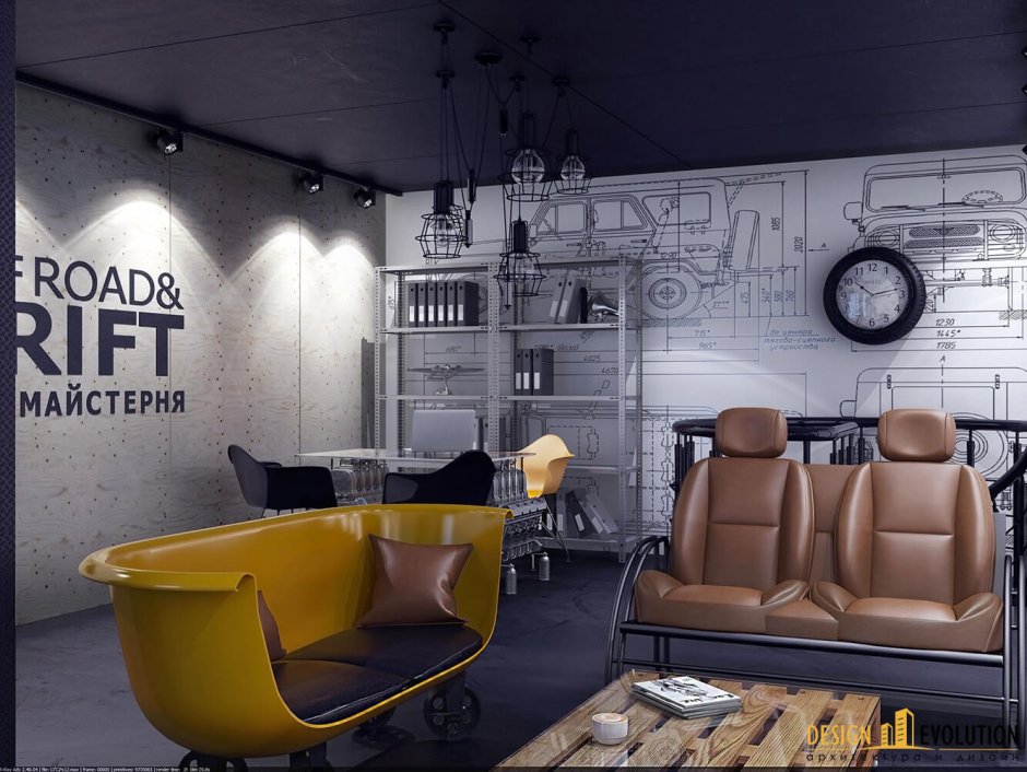 Интерьер гаража