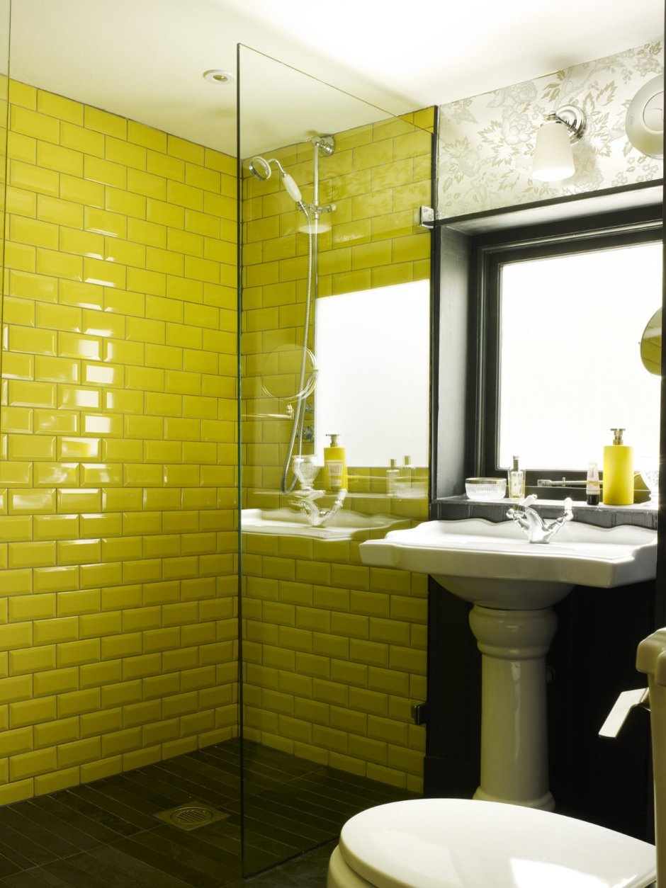 Серо желтая плитка для ванной комнаты