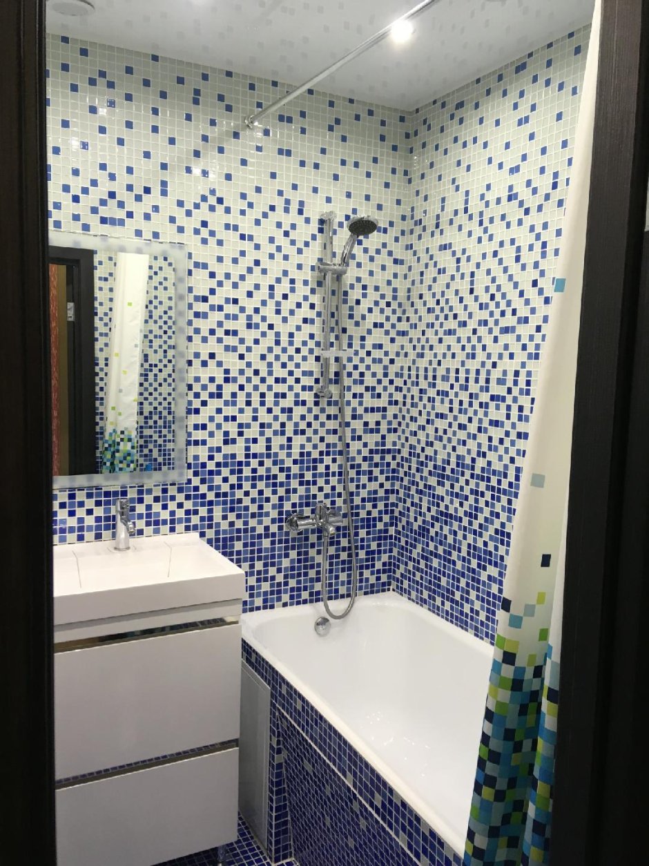 Отделка ванной мозаикой