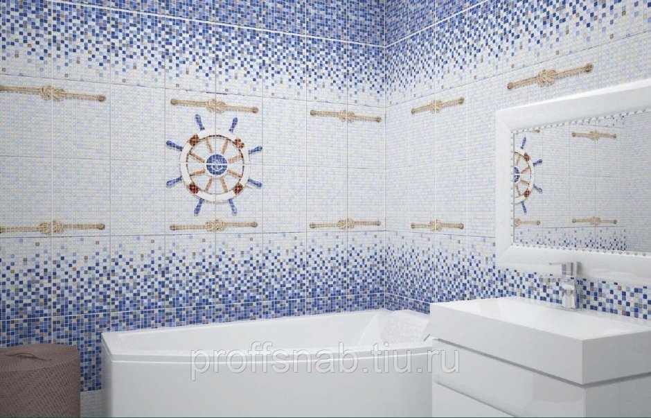 Мозаика в ванной в хрущевке