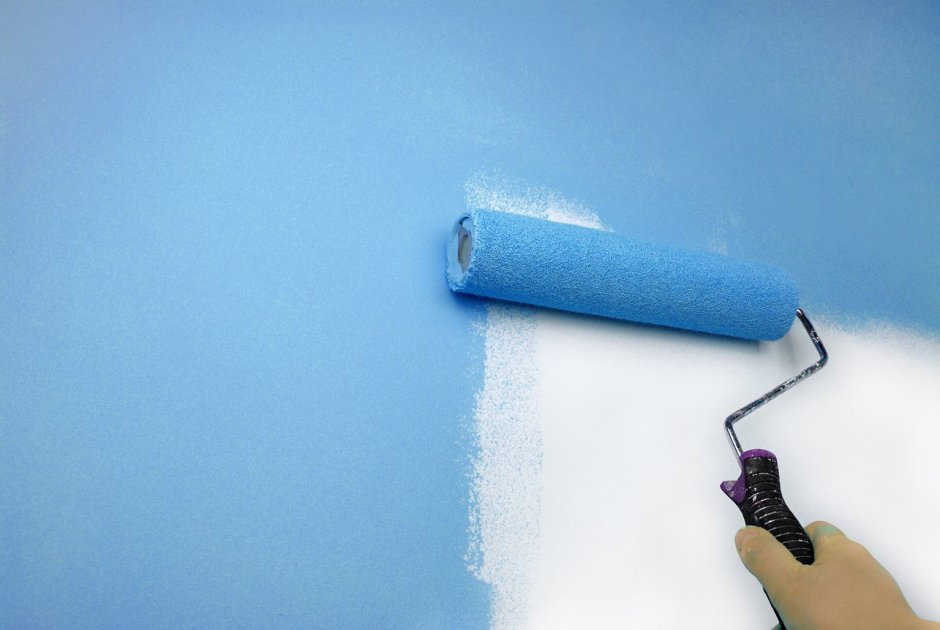 Покраска стен водоэмульсионной краской дизайн