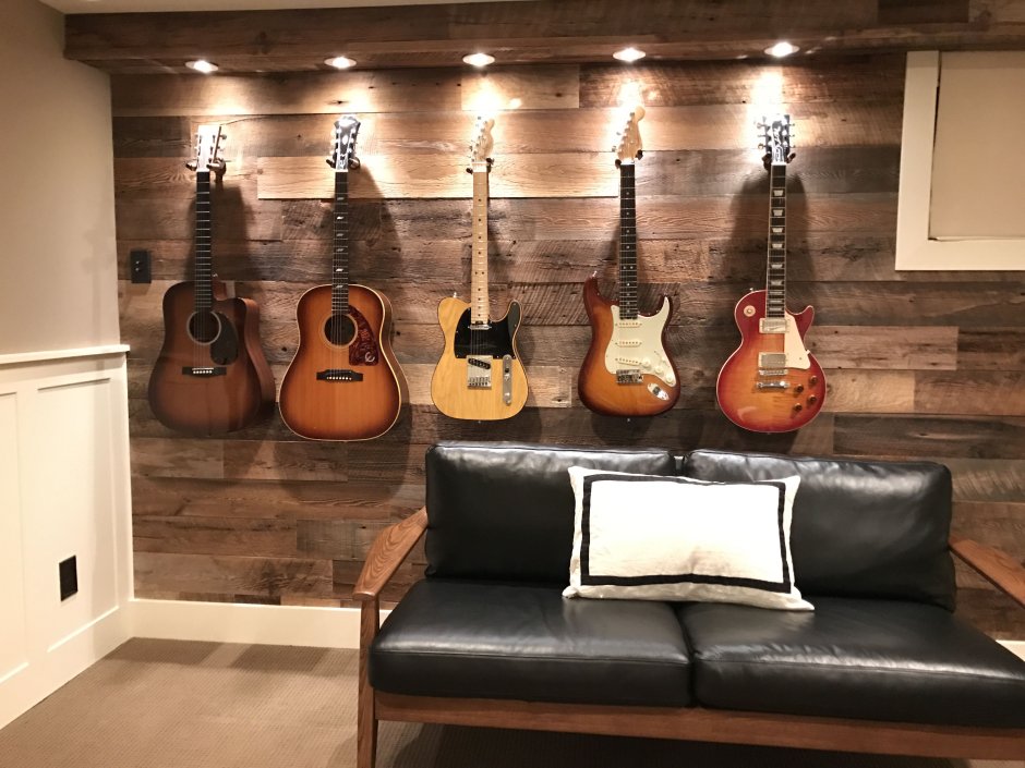 Гитара в интерьере гостиной