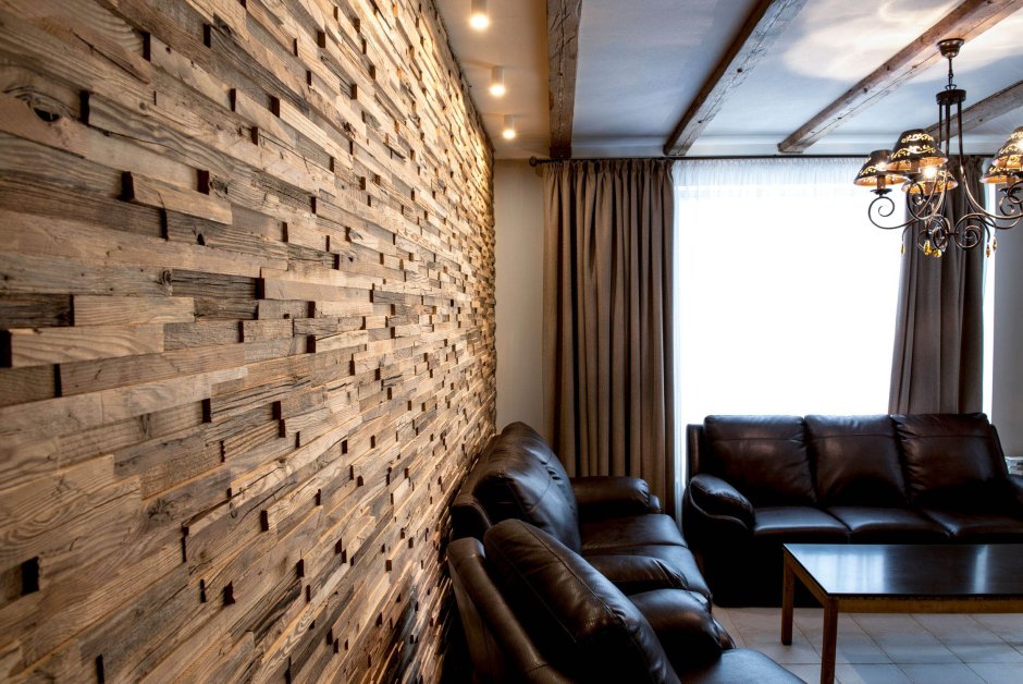 Деревянные стеновые 3d-панели difard Brut