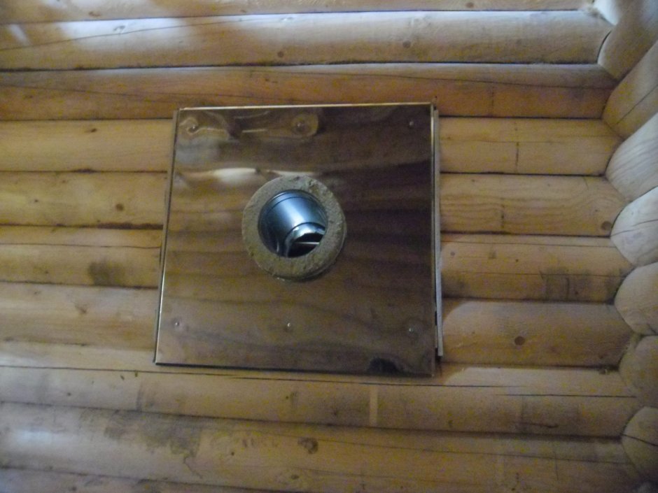 Дымоход через деревянную стену (49 фото)
