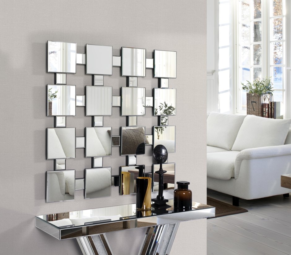 Зеркальные квадраты на стену