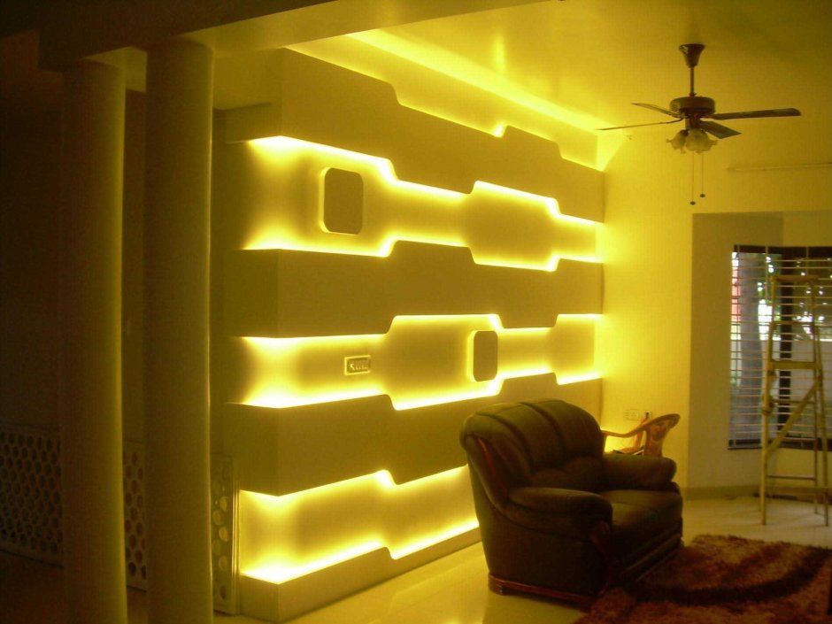 Светодиодная подсветка стен (50 фото)