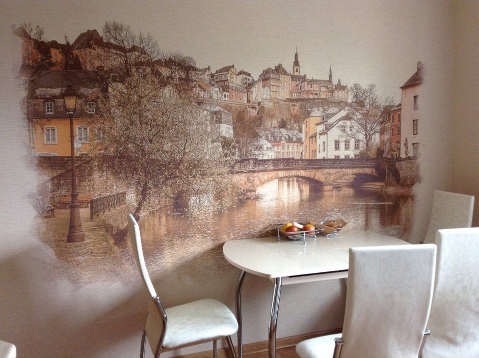 Фреска на стену в кухню
