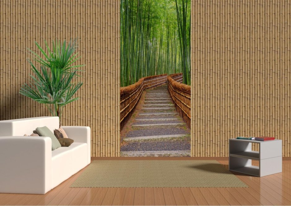 Панель ПВХ 3d век бамбук оливковый 2700x250x9 мм (0,675 кв.м.)