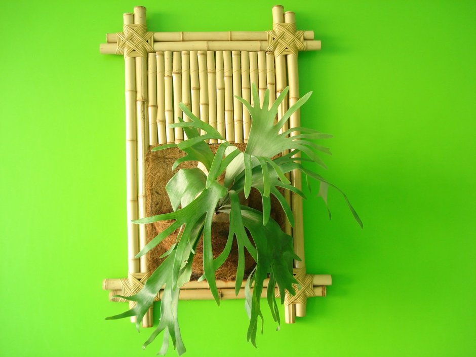Декор из бамбуковых палочек