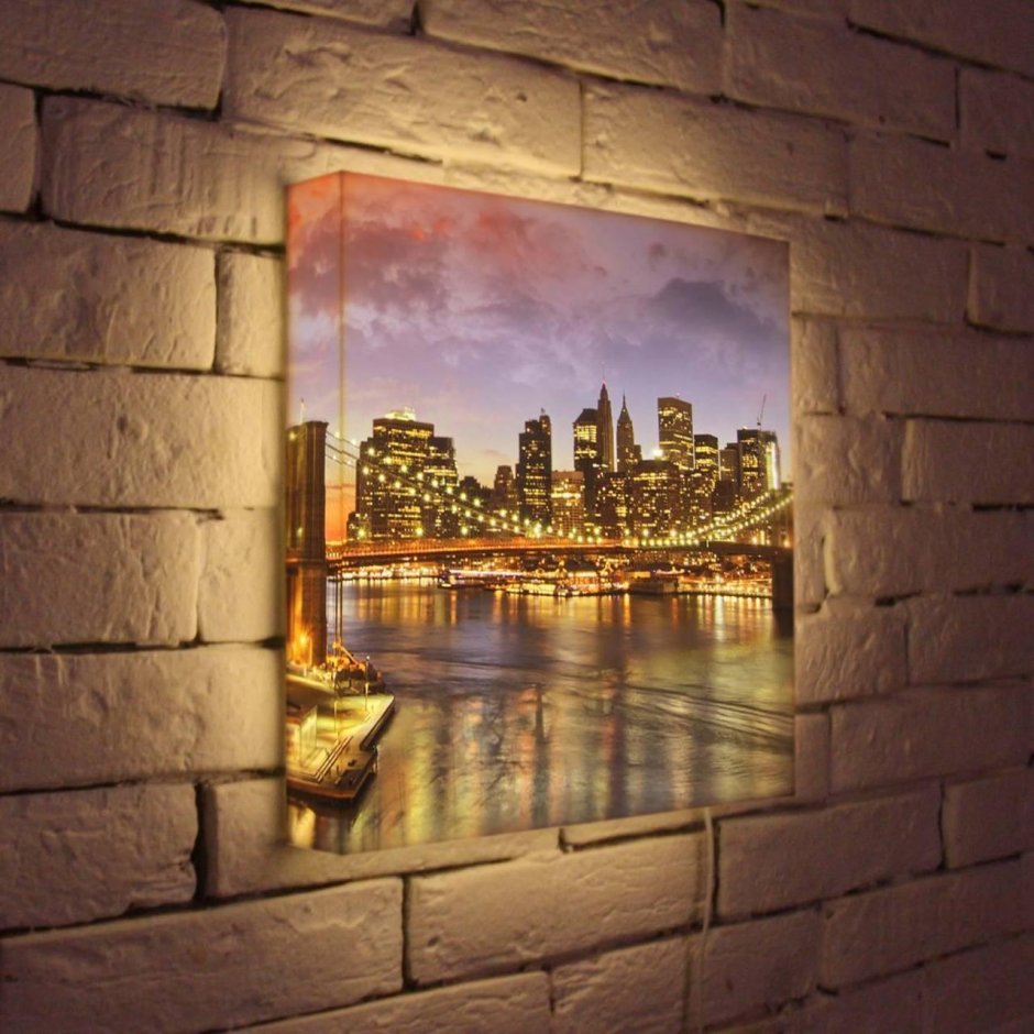 Стеклянное панно на стену с подсветкой (49 фото)