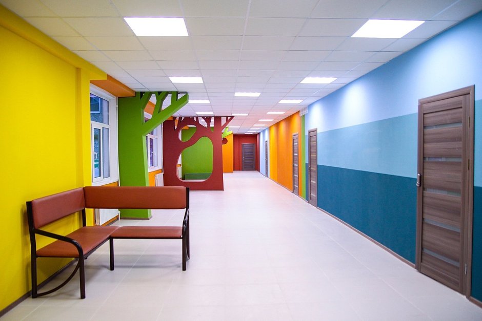 Дизайн стен в школе (61 фото)