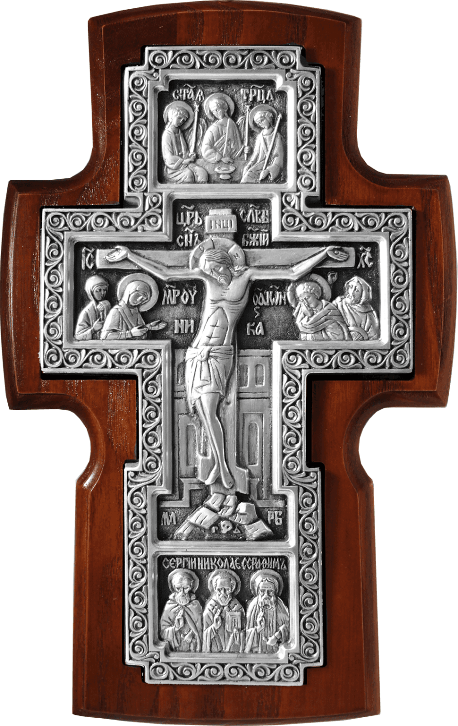Крест серебряный мужской