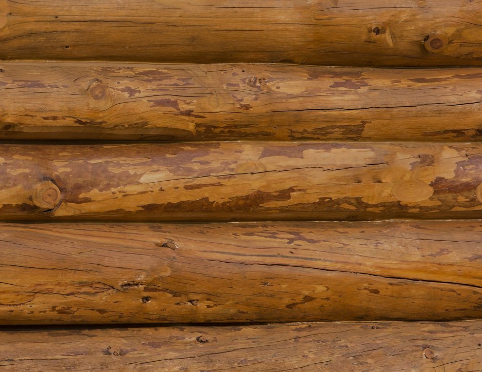 Деревянная стена из бревен