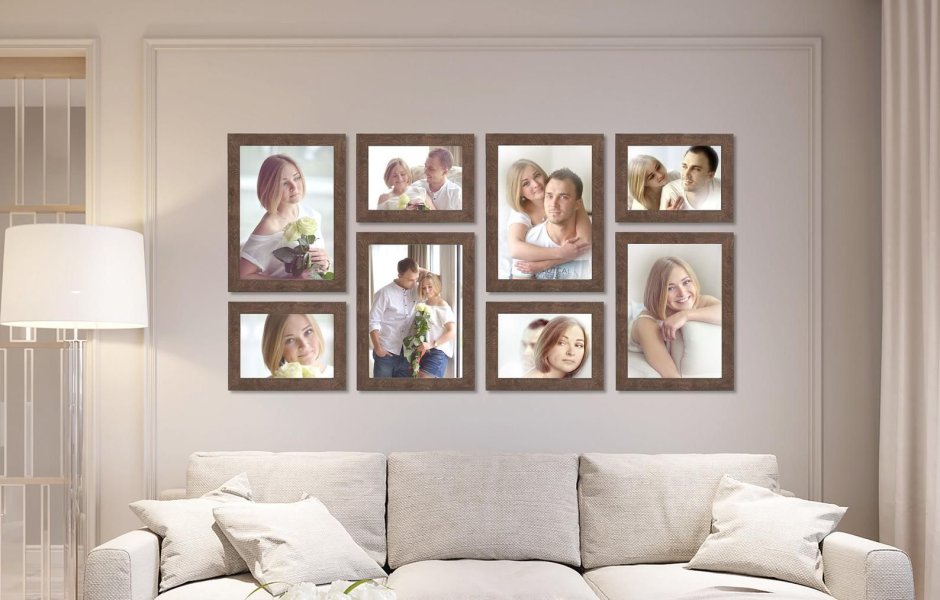 Семейные рамки для фото на стену