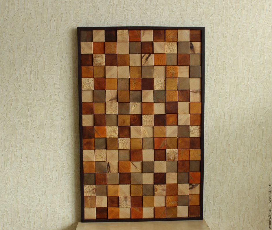 Деревянная мозаика интарсия панно