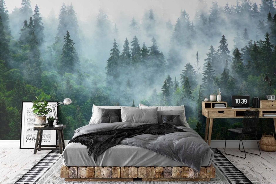 Фотообои флизелиновые «туманный лес» 370х270 см