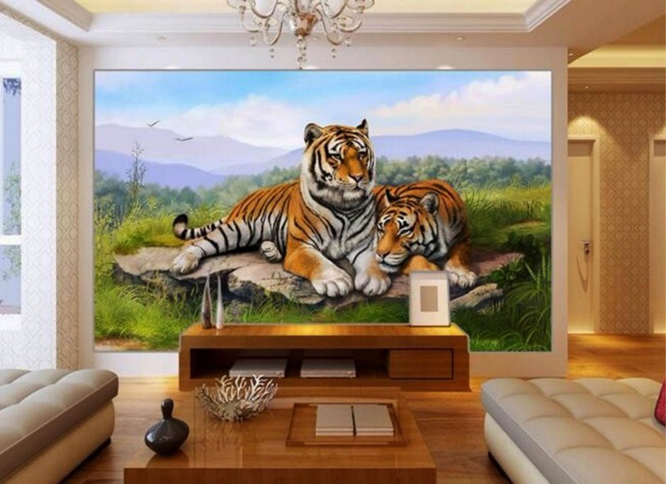 Спальня с тигром
