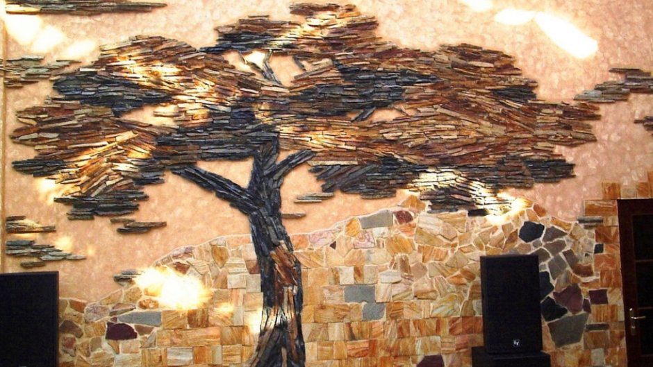 Мозаика из гипса на стену