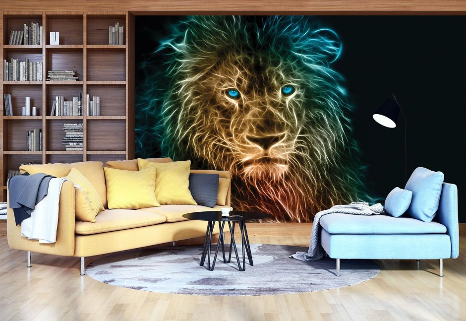 Нарисовать Льва на стене