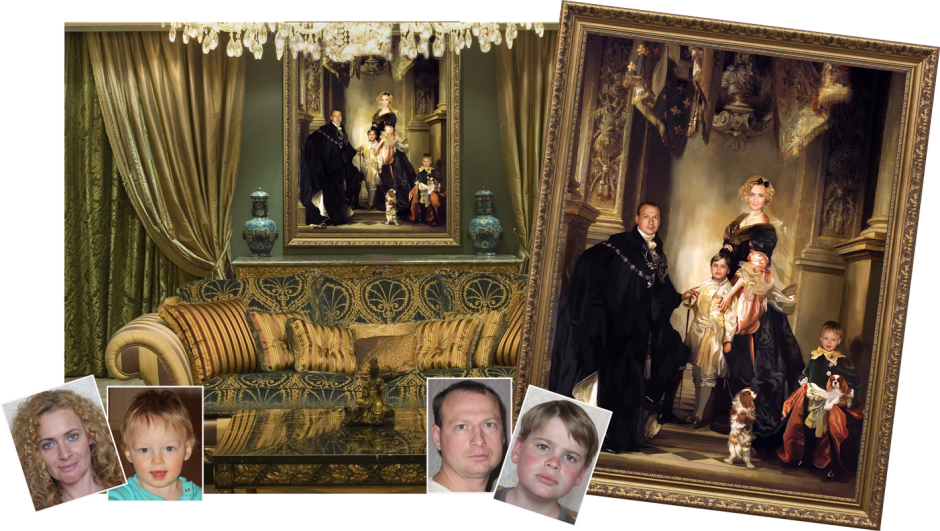 Семейный портрет в историческом стиле