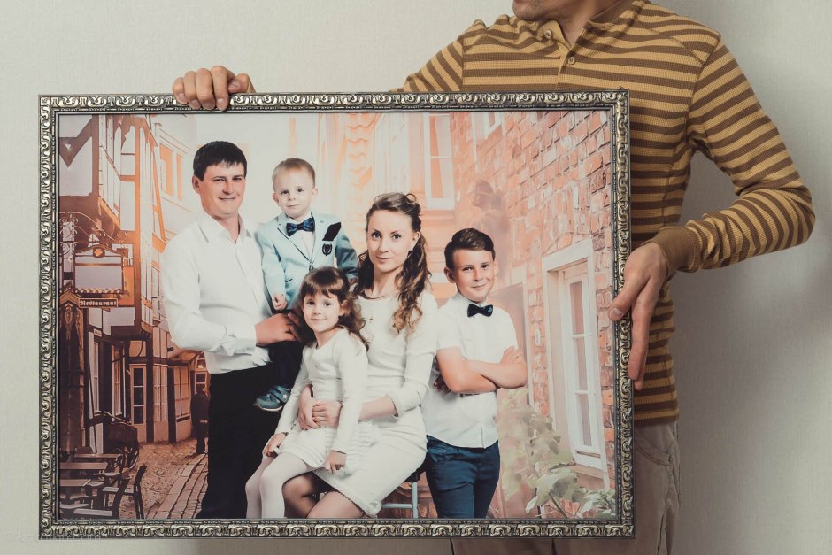 Семейный фотопортрет на стену
