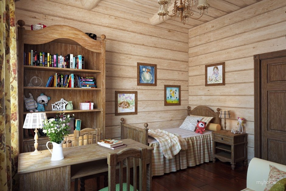 Детская комната в деревянном стиле