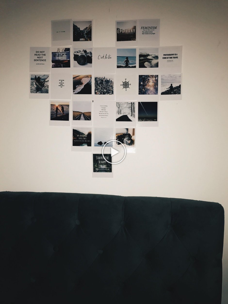 Полароид снимки на стене (46 фото)