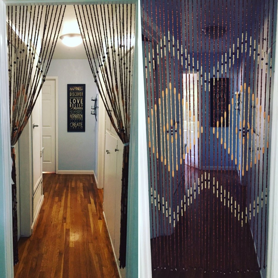 Декоративные занавески в дверной проем
