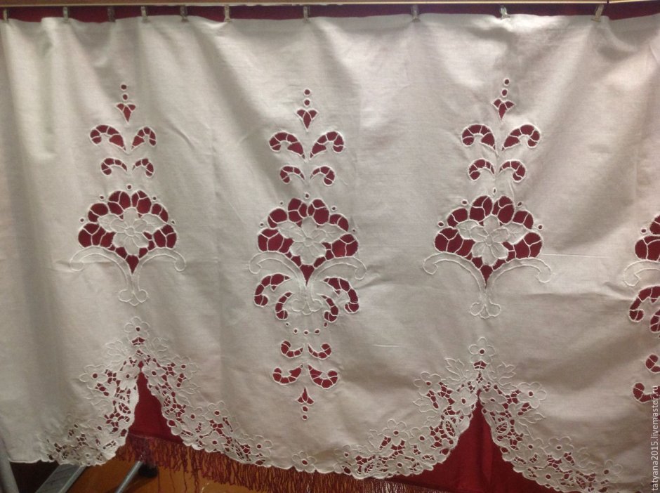 Старинная вышивка штор