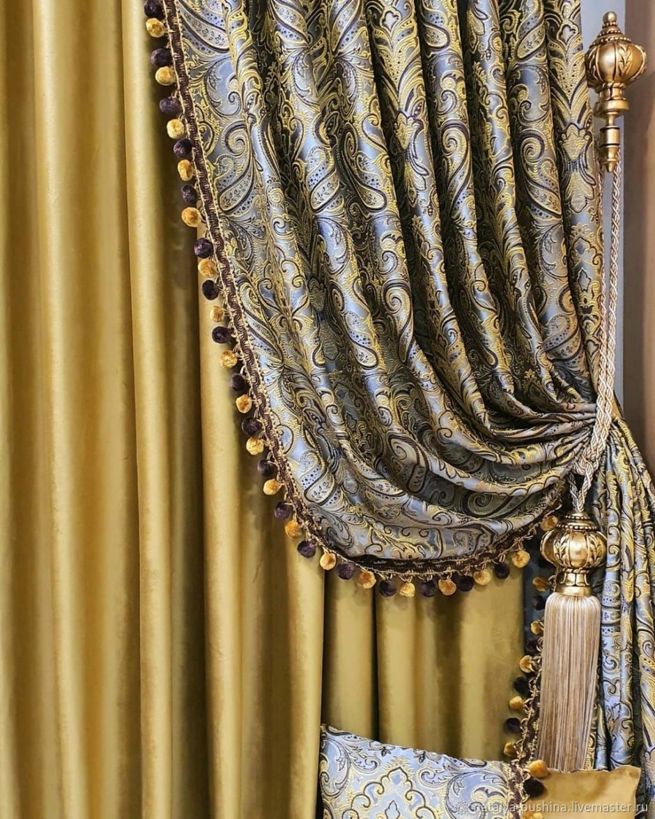 Королевские шторы с ламбрекеном