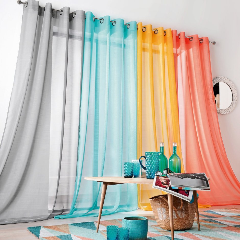 Разноцветные шторы
