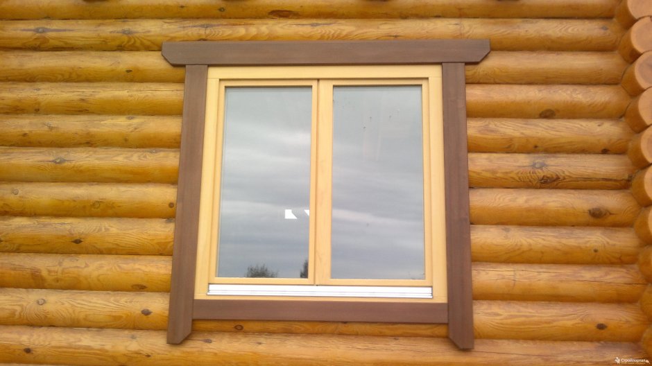 Обналичка на окна пластиковые в деревянном доме