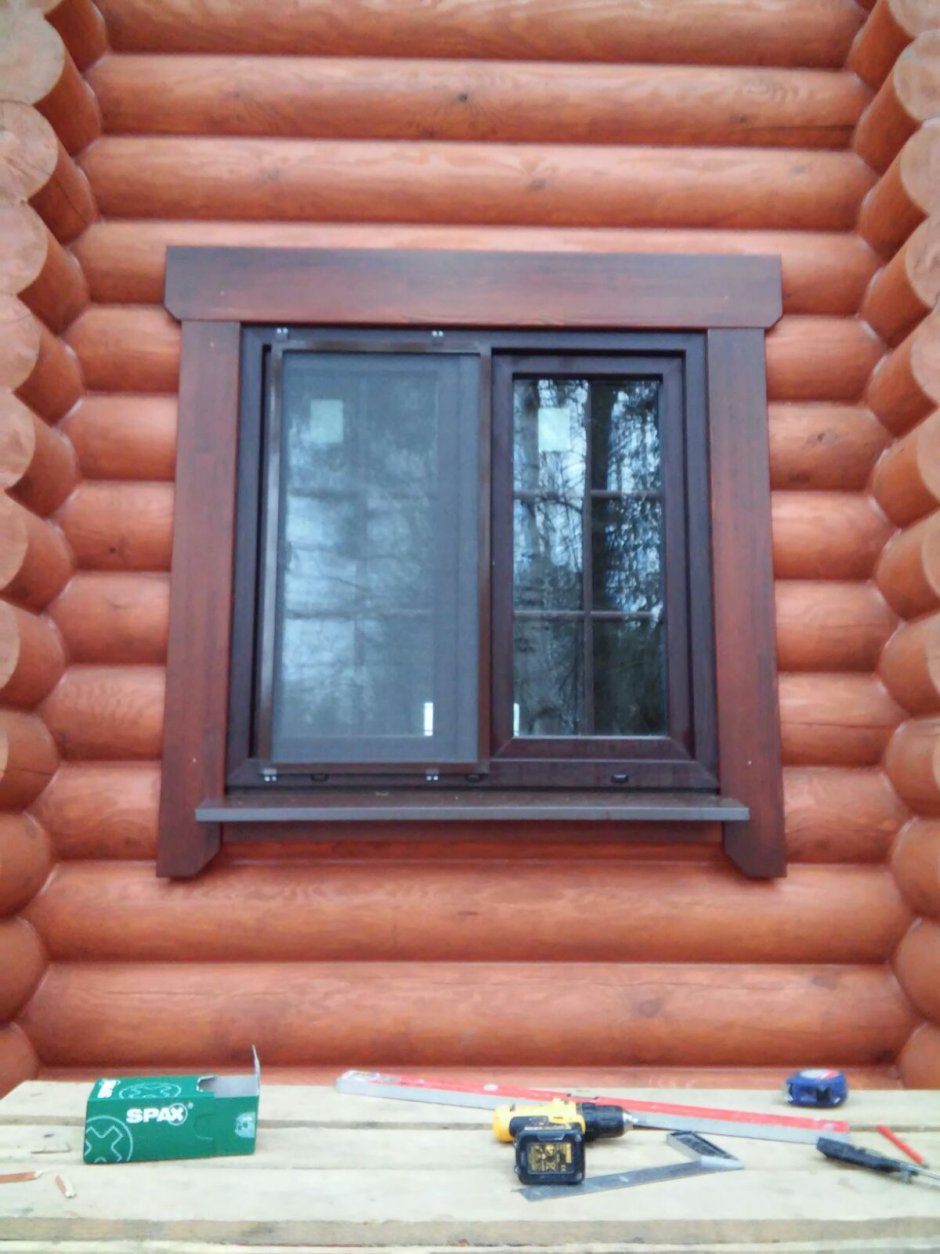 Пластиковые окна в деревянном д